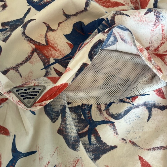 COLUMBIA-MENS SHORT SLEEVE BUTTON DOWN PFG PERFORMANCE FISHING GEAR SHIRT - Picture 13 of 14